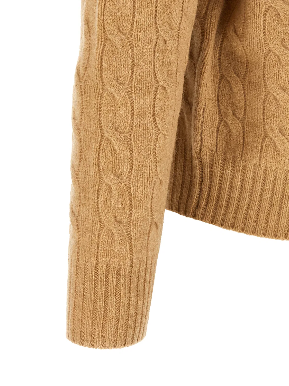 Мужской кардиган с косичками, бежевый, Polo Ralph Lauren, Beige — фото 4