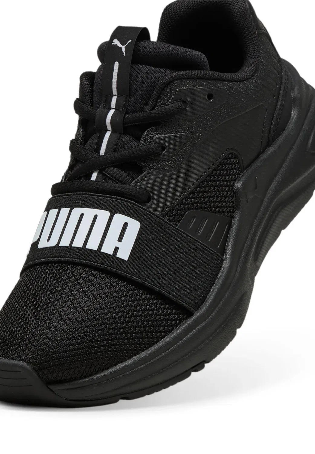 Детские кроссовки с шнуровкой SOFTRIDE Wired 2 JR Puma, Schwarz Weiss — фото 3