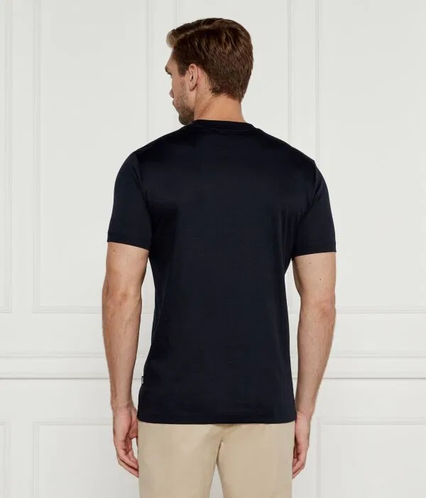 Футболка хлопковая H-Tessler Slim Fit BOSS, Blu Marino — фото 3