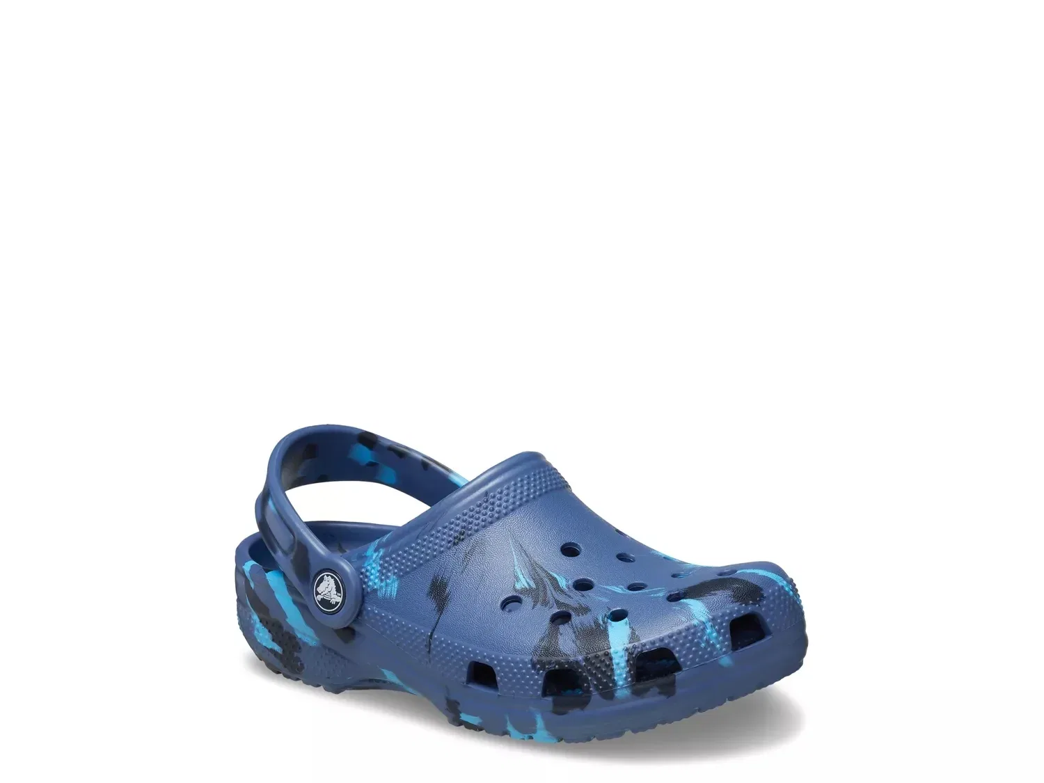 Клоги Classic Marbled, детские, Crocs, голубой мрамор