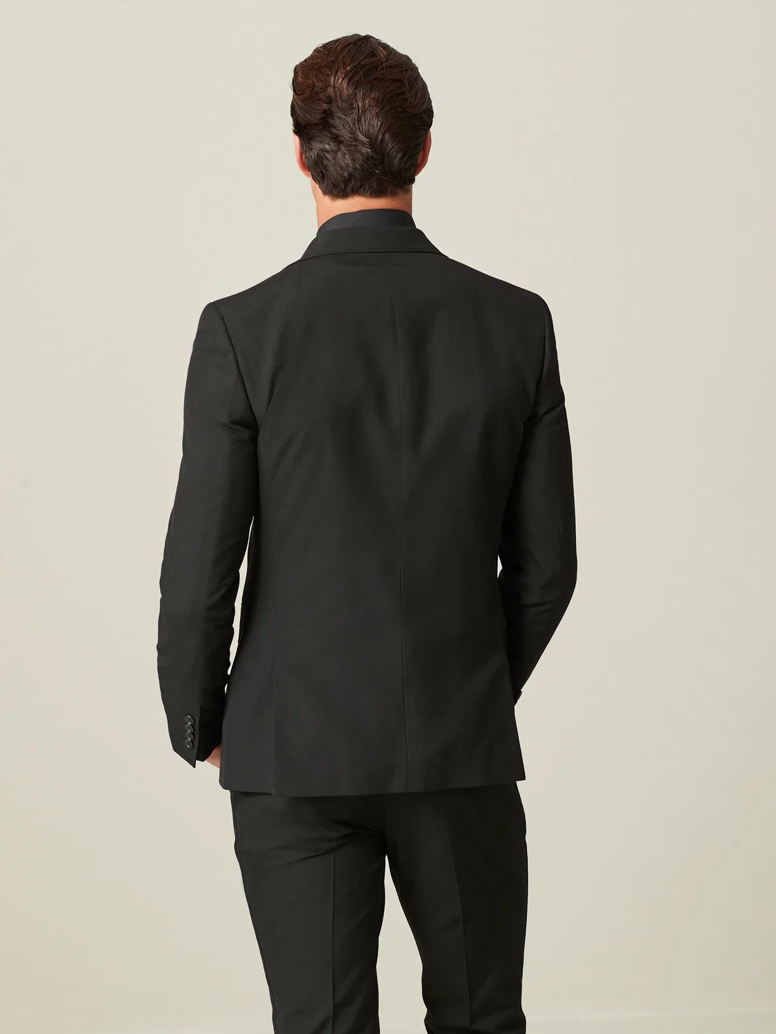 Пиджак смокинг скинни фит, модель Tuxedo Suit Jacket Next, черный — фото 3