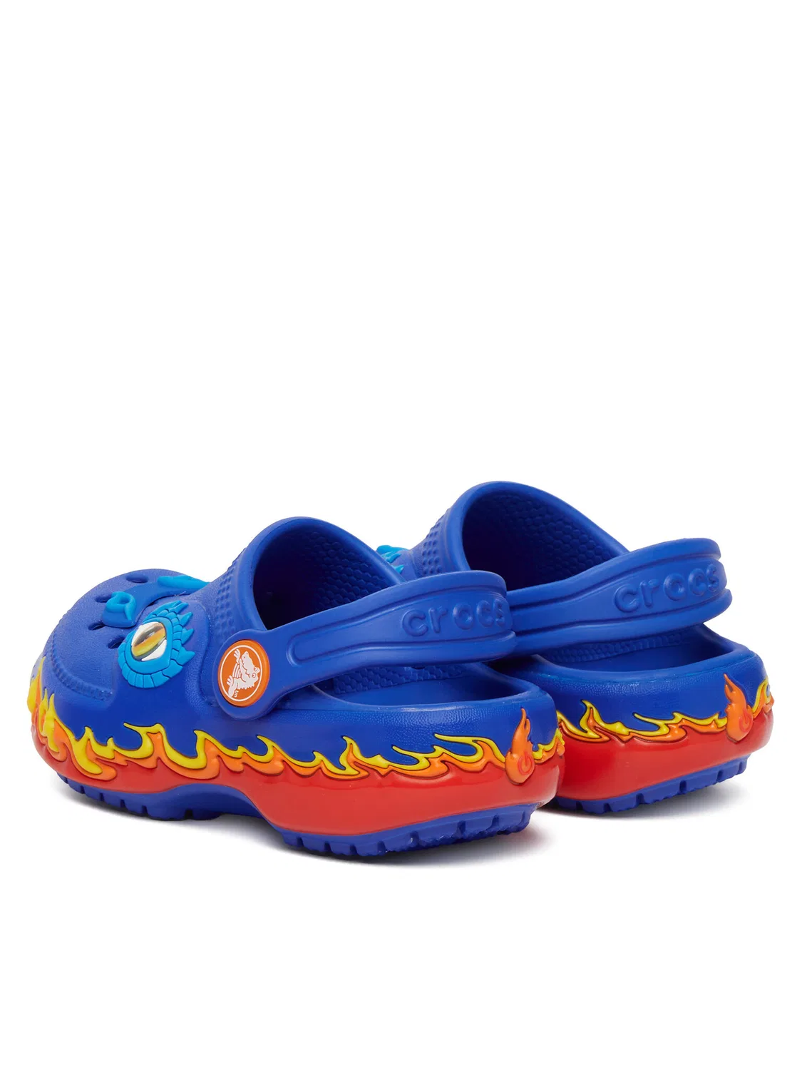 Шлепанцы для мальчика Toddler Classic Dragon Lights Clog Crocs, синий — фото 3