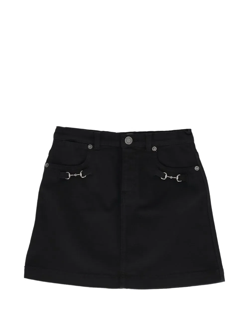 Юбка джинсовая Horsebit Gucci Kids, черный