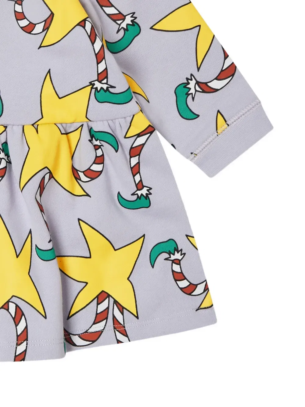 Расклешенное платье с принтом звезды Stella McCartney Kids, фиолетовый — фото 4