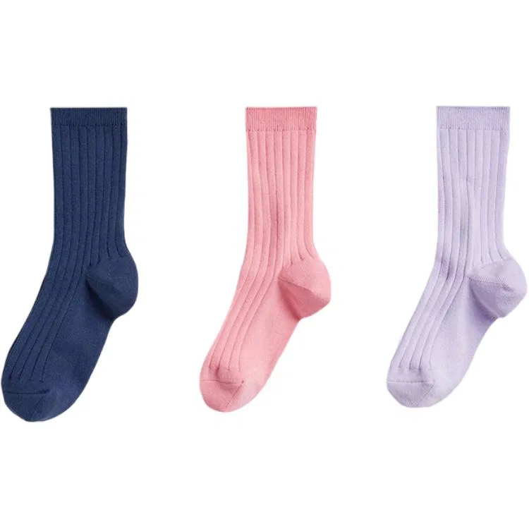 Детские носки средней высоты, комплект из 3 пар, Mixed Color, UNIQLO