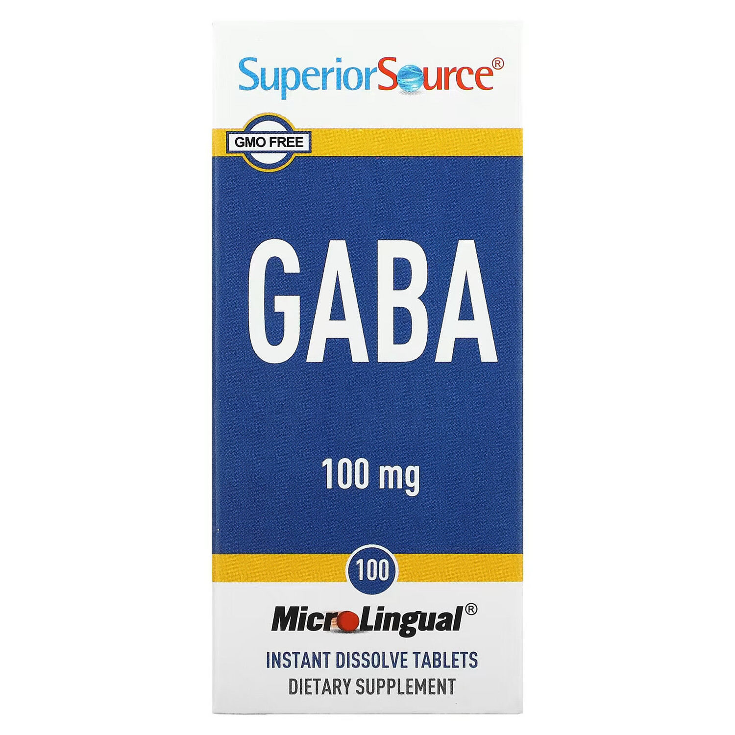 

Superior Source, ГАМК, 100 мг, 100 быстрорастворимых таблеток MicroLingual