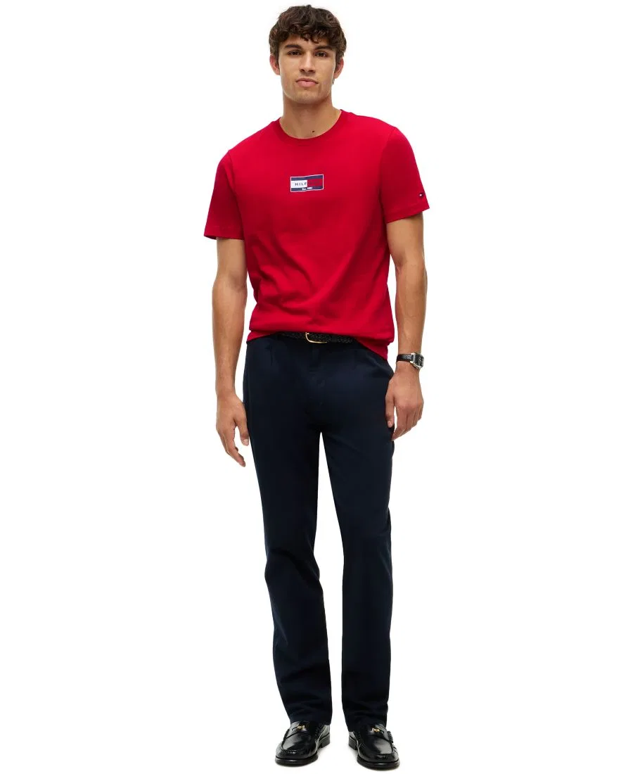 Футболка с принтом Brand Love Small Flag Tommy Hilfiger, Medium Red — фото 2