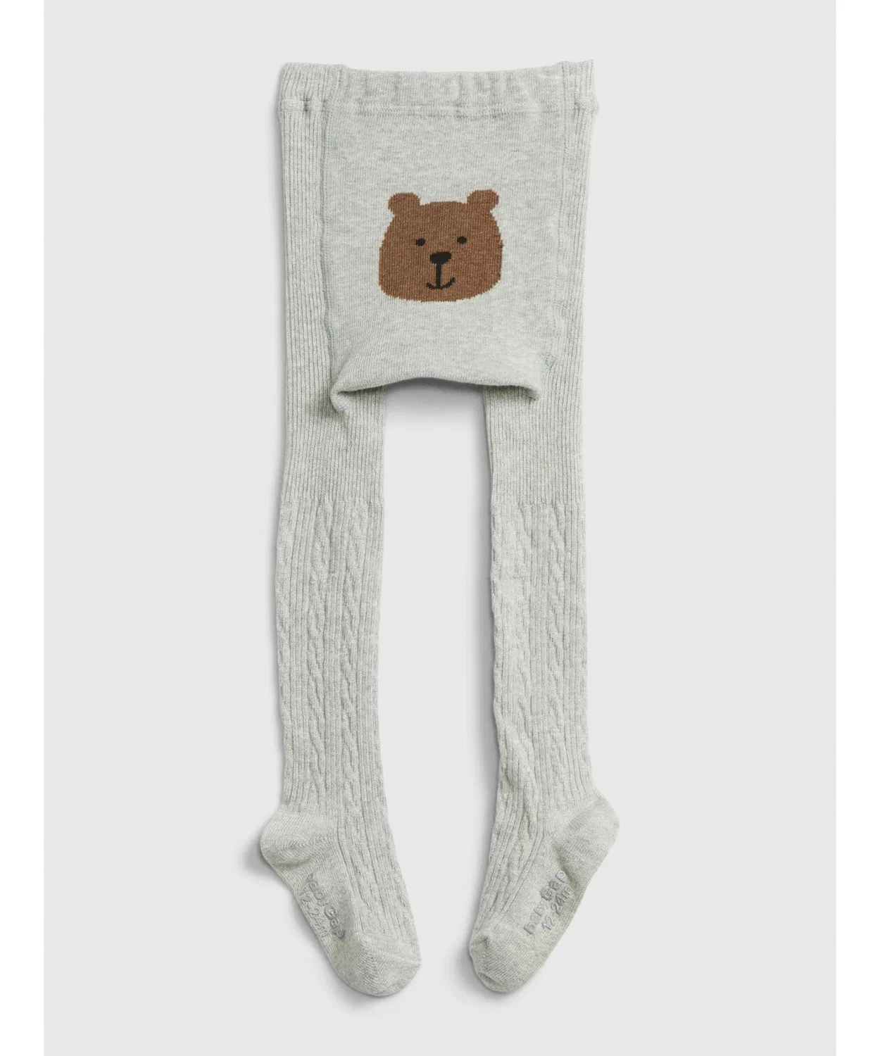 Детские колготки с принтом медвежонка, модель Bear Cable Knit GAP, Gray