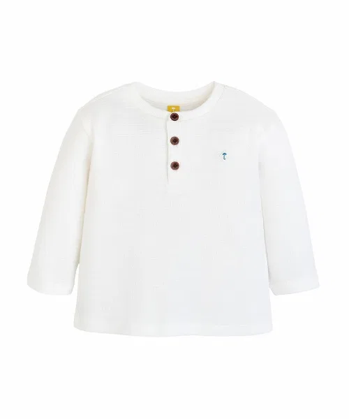 Детская футболка с длинным рукавомс принтом грибов moimoln, Off White — фото 2