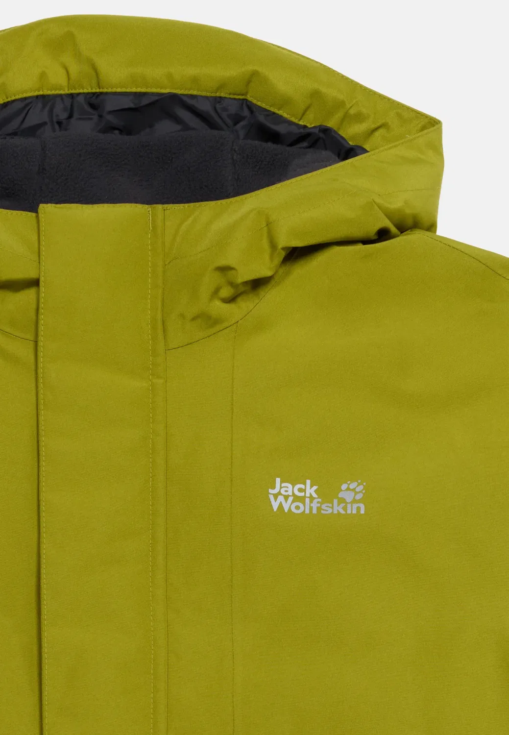 Водонепроницаемая куртка Canvey для детей унисекс Jack Wolfskin, Khaki Green — фото 3