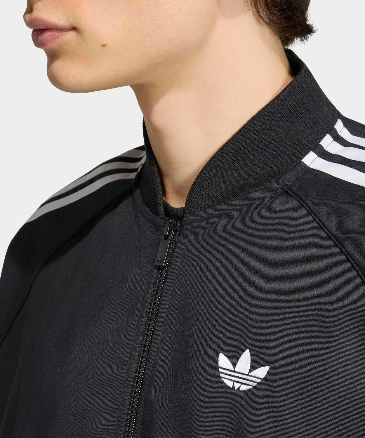 Мужская куртка-трактор с молнией, свободного кроя, Adicolor Classic Cotton Twill Adidas Originals, Black — фото 3