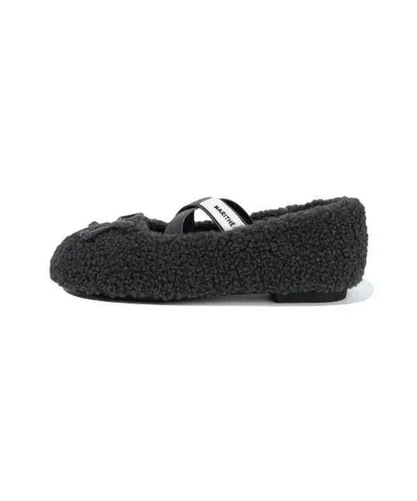Кроссовки с перекрестными ремешками из овчины, charcoal, Marithé Kids — фото 3