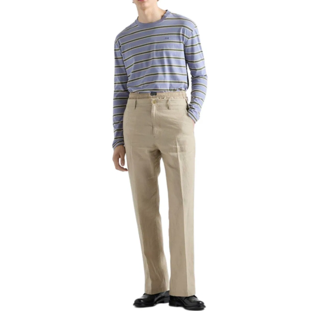 Футболка с круглым вырезом, Crew Neck, Prada, Blue Purple — фото 4