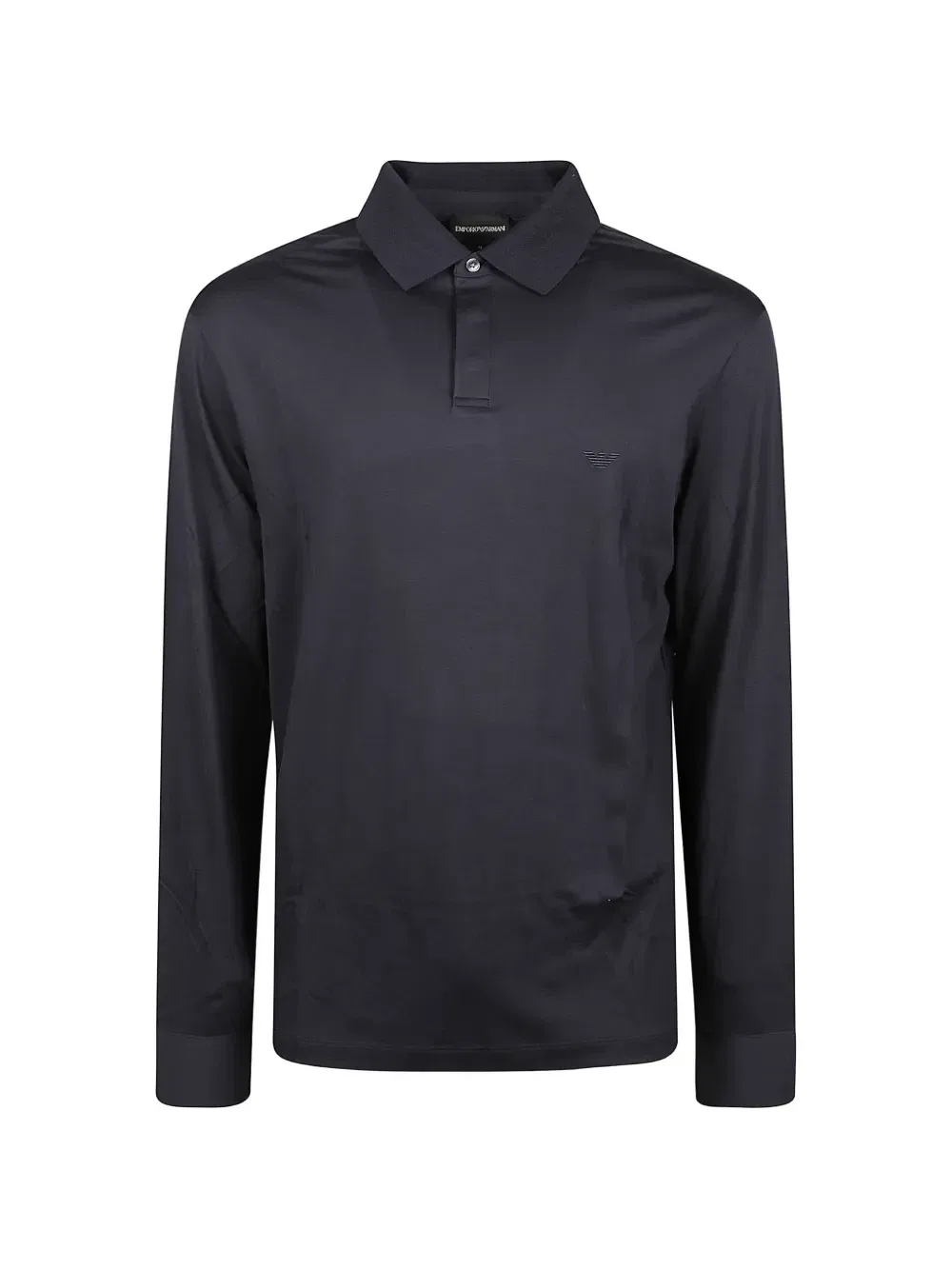 Поло с длинным рукавом EMPORIO ARMANI, черный