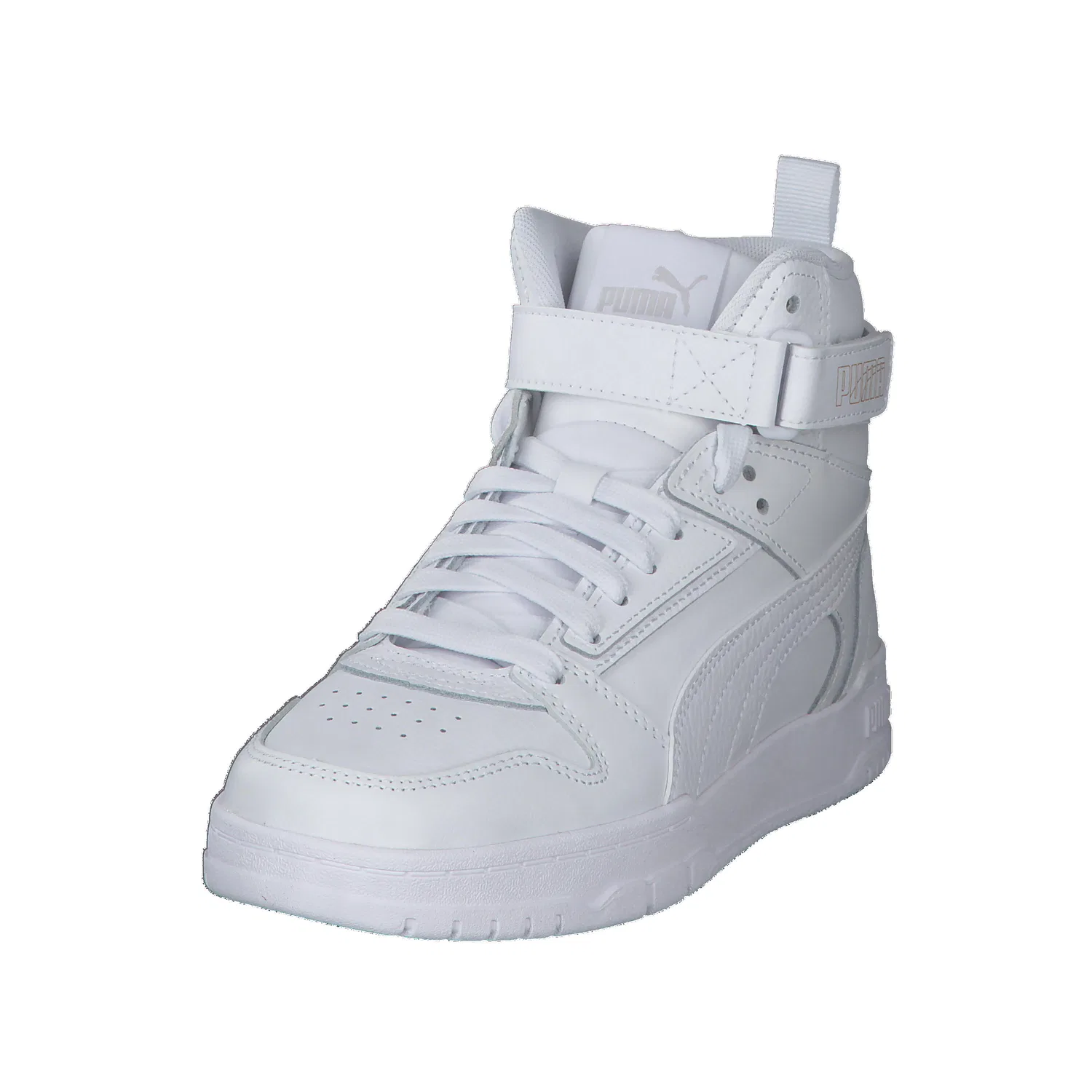 Детские кожаные кроссовки RBD Game Jr Puma, Weiss Gold — фото 4