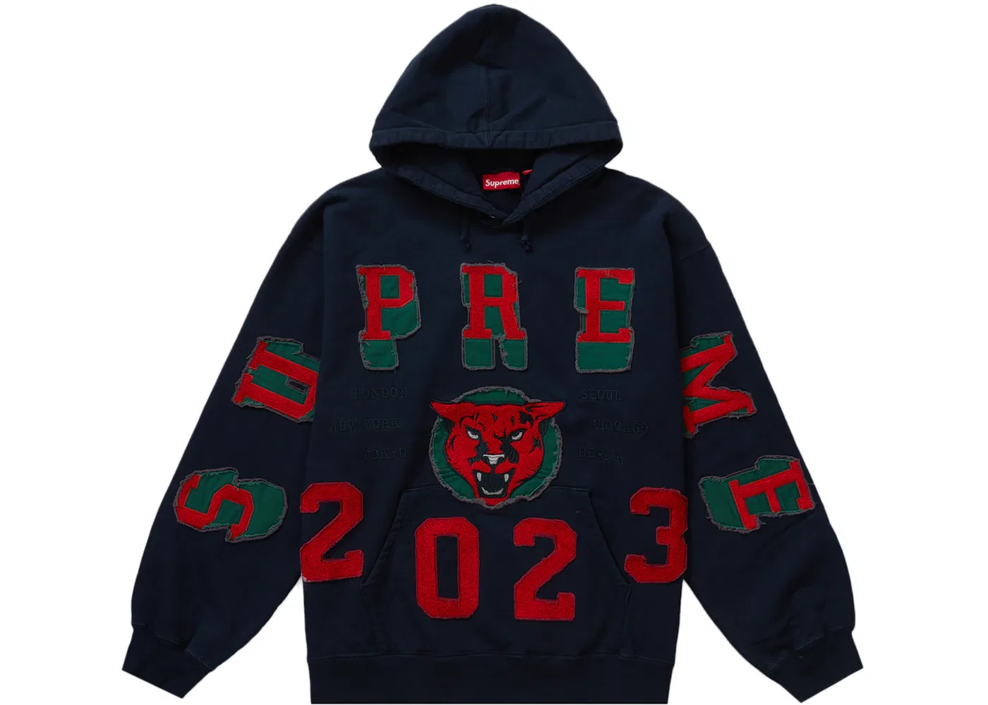 Мужской худи с принтом Panther Supreme, Navy