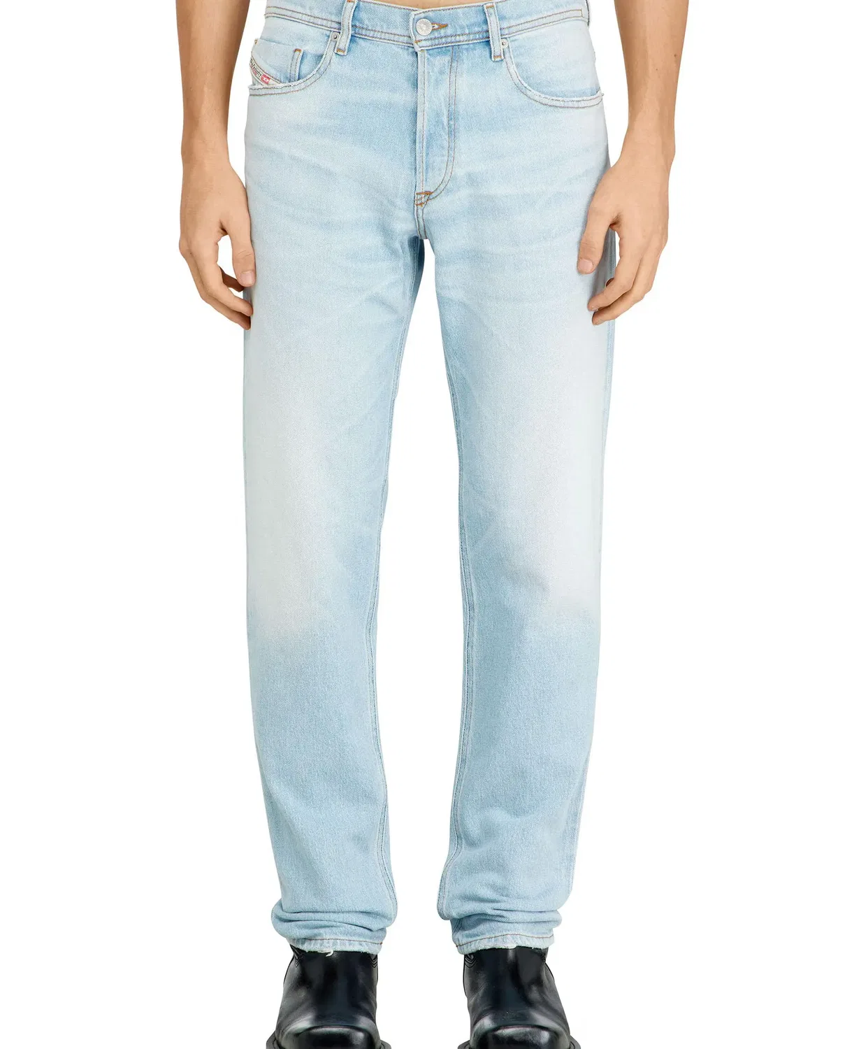Мужские джинсы regular из хлопка Vaquero regular de hombre cintura media 2023 d-finitive Diesel, Azul Claro