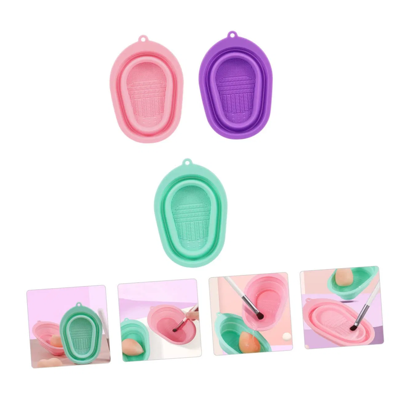 Косметический очиститель для кистей, PACKOVE, 3 шт, 15,5x10,3x4,2 см — фото 3