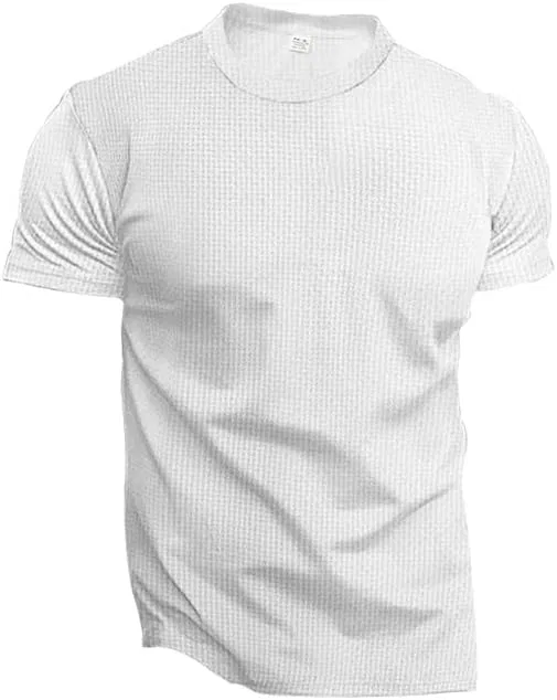 Мужская облегающая футболка с круглым вырезом Solid Color, White — фото 3