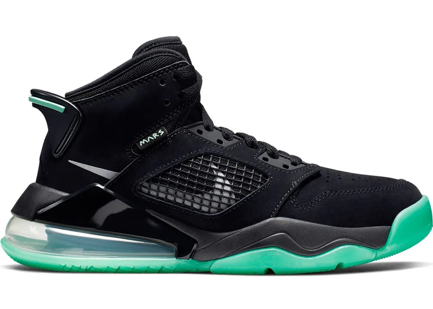 Детские кроссовки Lifestyle Jordan Mars 270 Jordan, Black/Green Glow-Green Glow