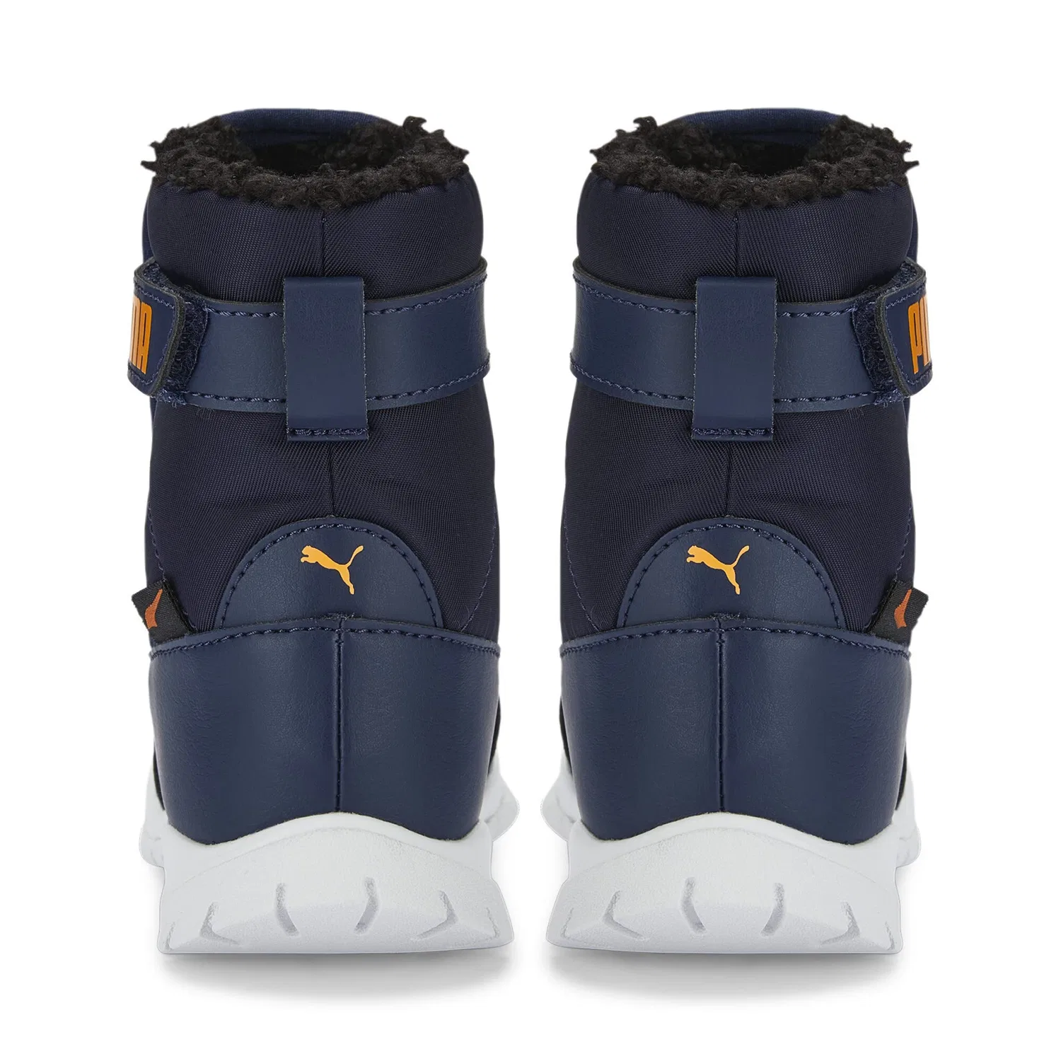Детские ботинки для мальчиков зимние PUMA Nieve Boot Wtr Ac Inf, Vibrant Orange Peacoat — фото 2