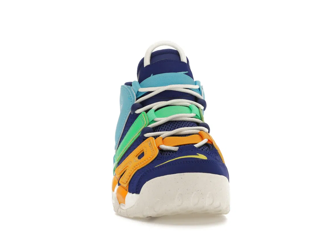 Детские кроссовки с принтом Nike Air More Uptempo Nike, Deep Royal Blue/Baltic Blue/Electric Algae/Opti Yellow — фото 2