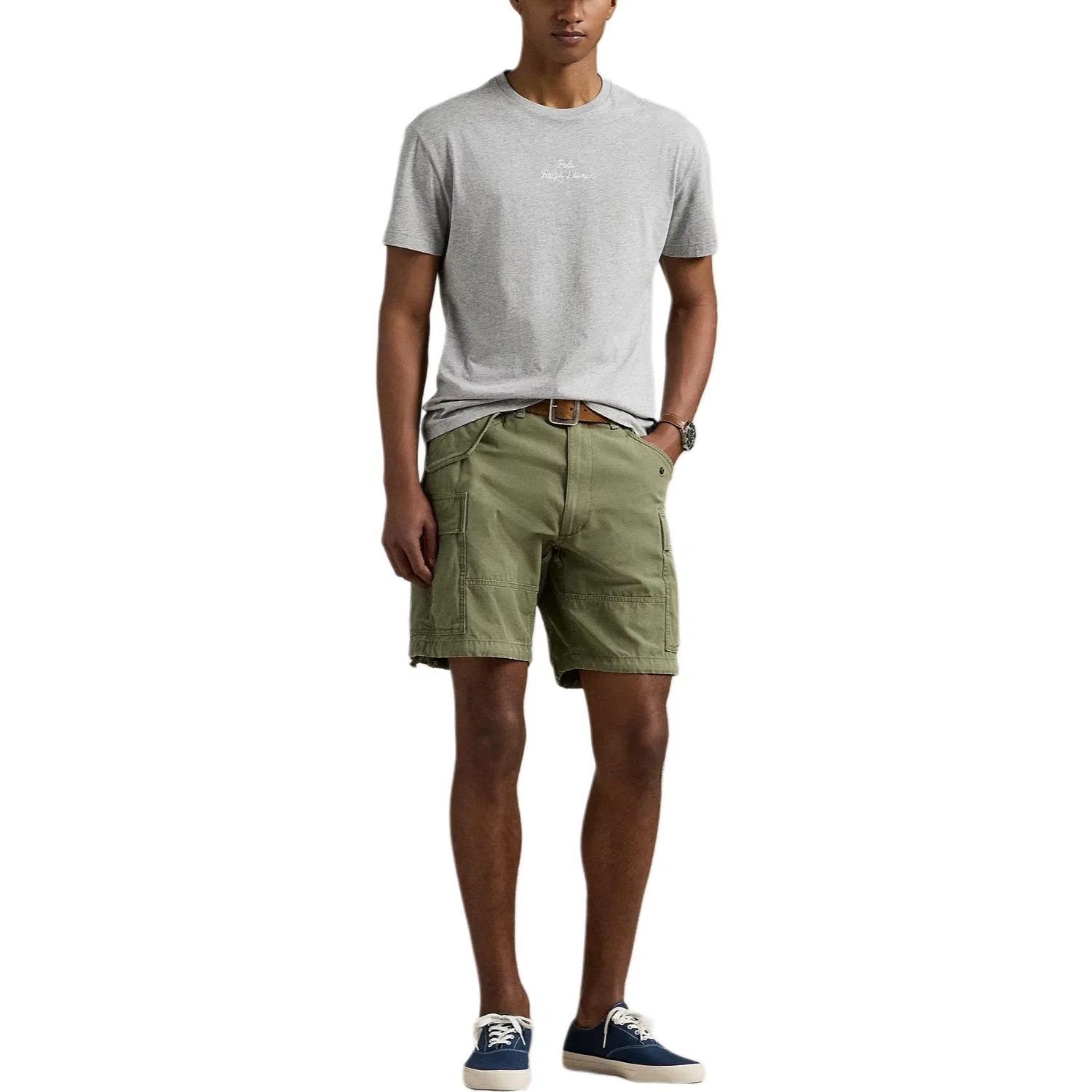 Футболка классическая Polo Ralph Lauren, Andor Stone Gray Heather Gray — фото 2