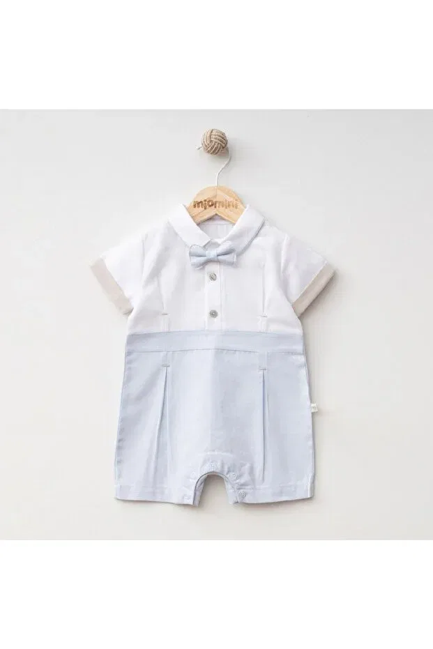 Детский комбинезон для мальчиков с коротким рукавом Miomini Latte Bebek, Blue