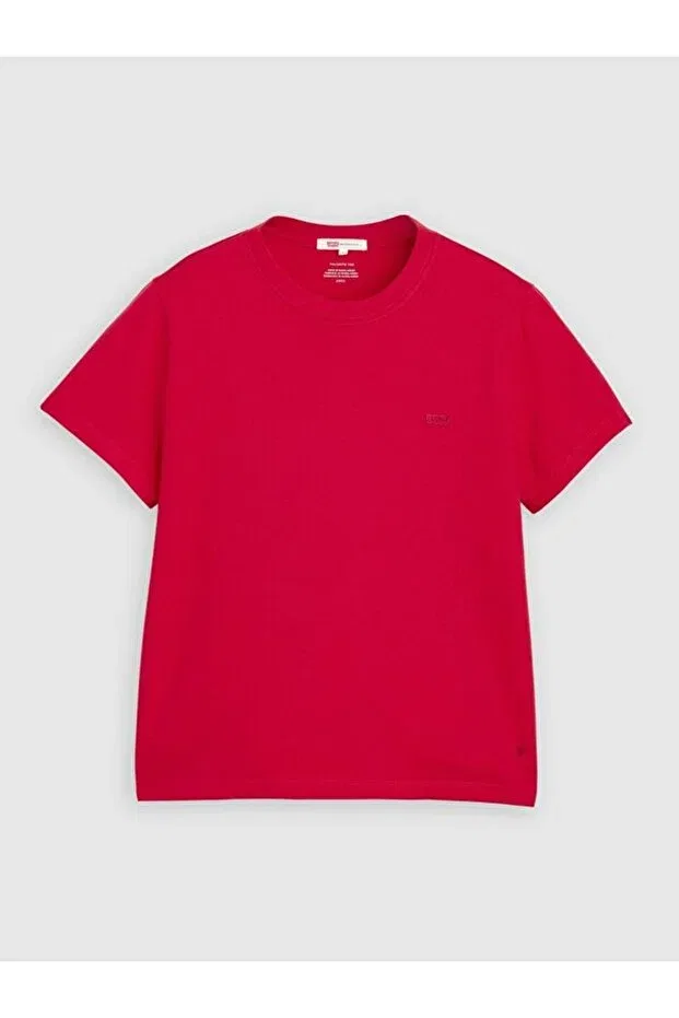 Женская хлопковая футболка Favorite Cotton T-Shirt Levi'S, Red — фото 2
