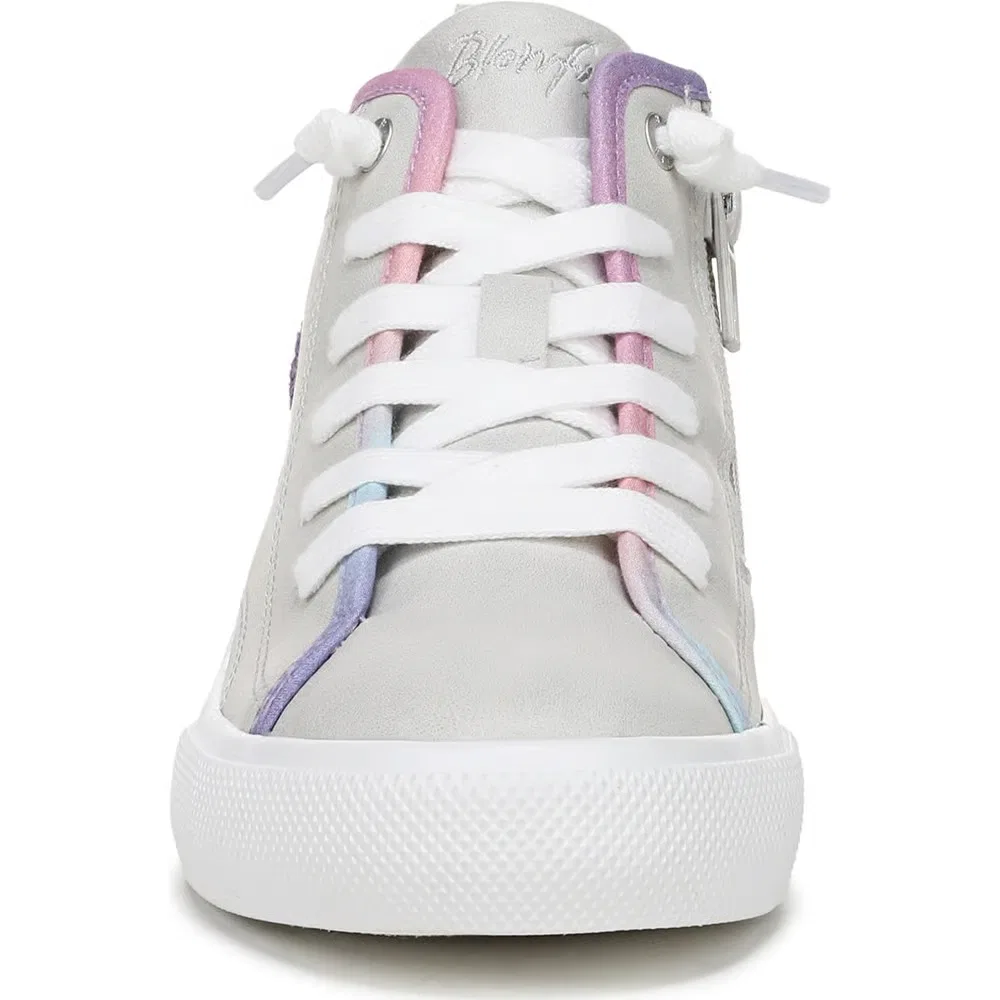Детские высокие кроссовки Vibin Blowfish Malibu, Grey/Pink/Purple — фото 3