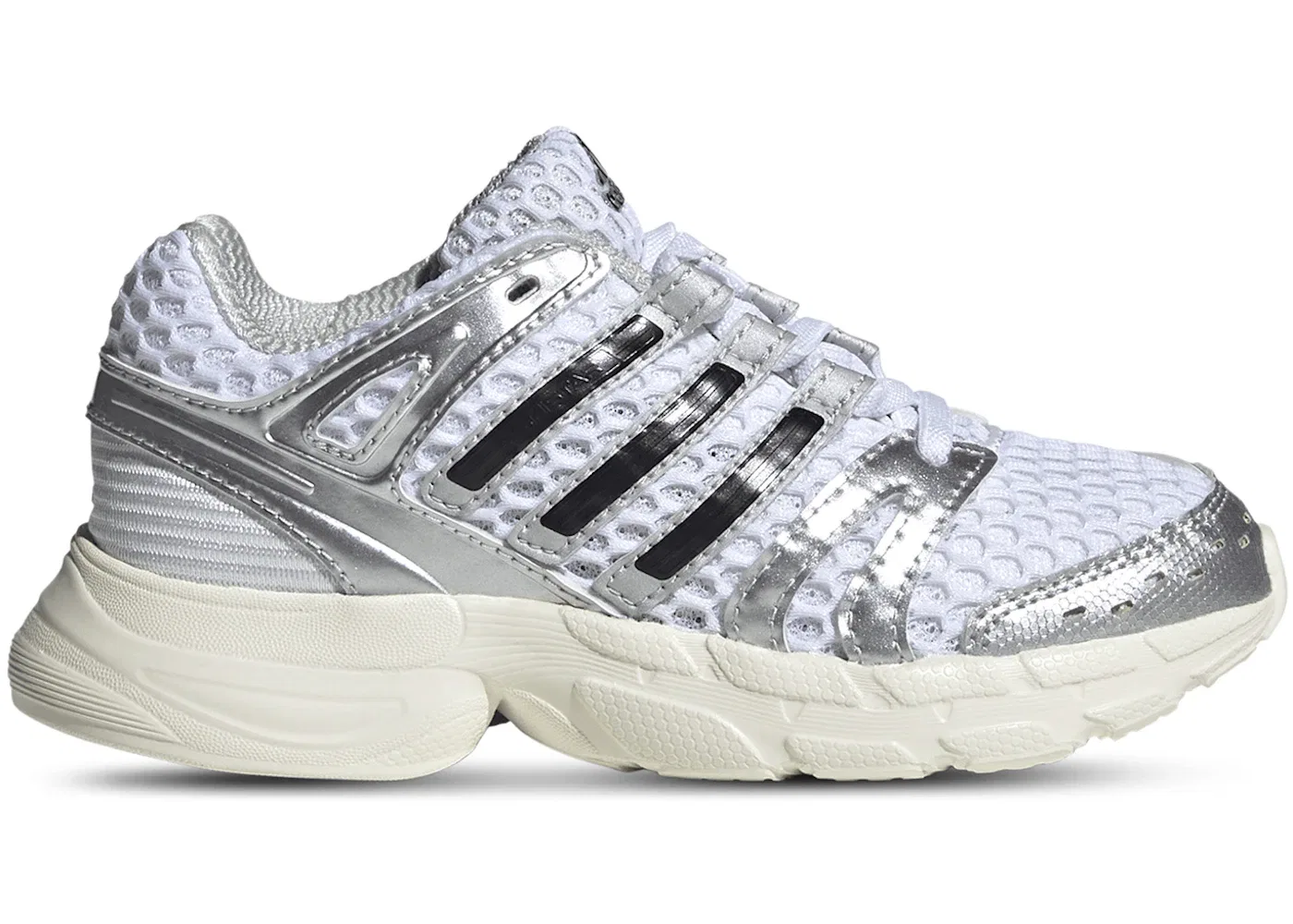Детские кроссовки Lifestyle Adistar Control 5 Elastic Lace Adidas, Cloud White Silver Metallic Grey One