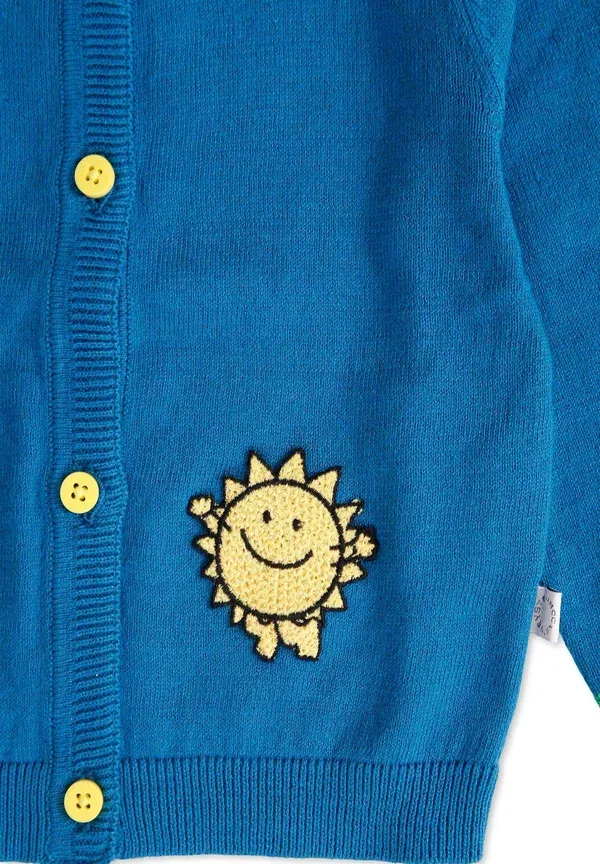 Кардиган из хлопка Cardigan Stella Mccartney Kids, синий — фото 3
