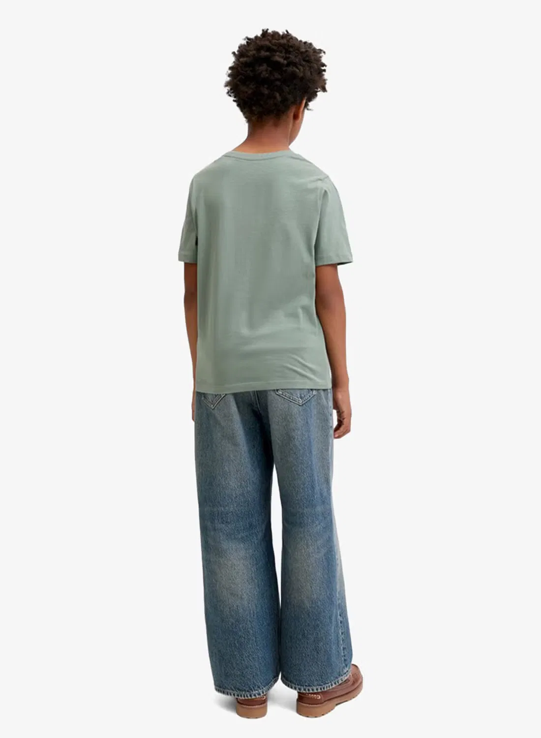 Футболка с принтом Youth box logo Jack & Jones Junior, зеленый — фото 2