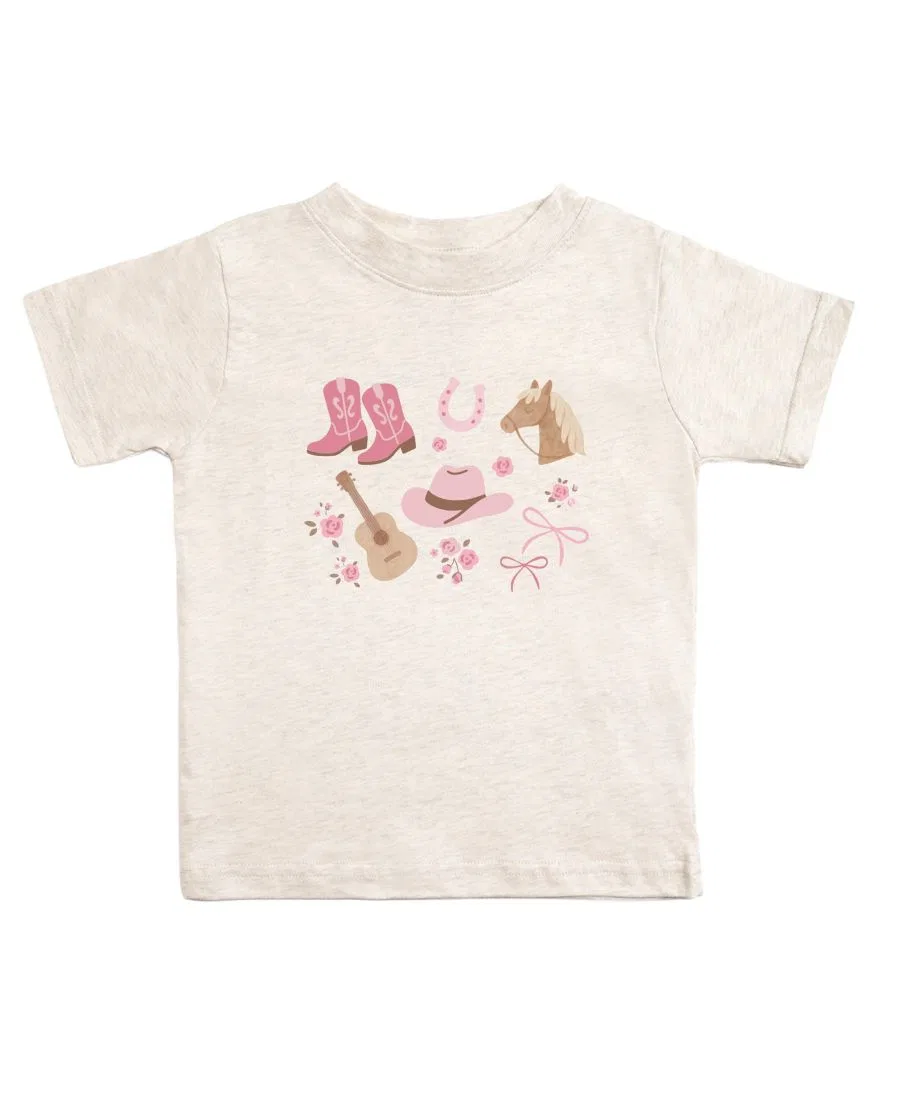 Детская футболка с коротким рукавом Western Girlie Sweet Wink, Natural Heather