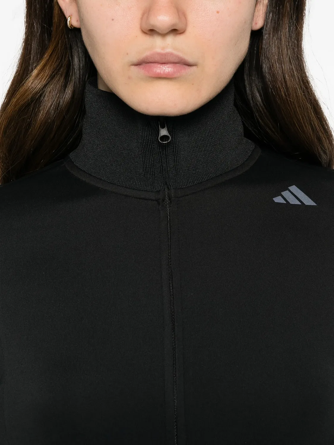 Трек-куртка с логотипом, черная Adidas, черный — фото 4