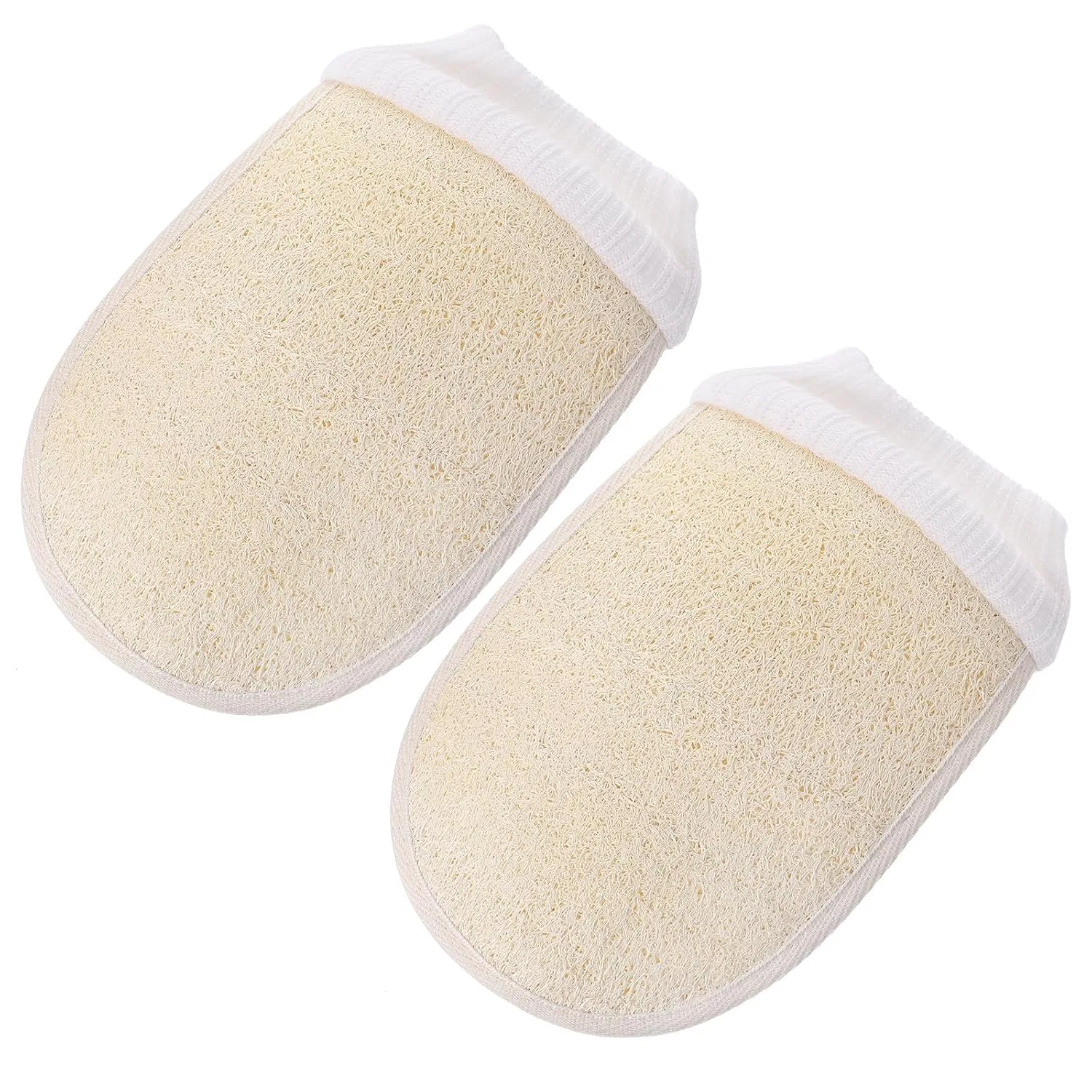 Пилинг-перчатки Loofah Mikikit, 2 шт, Beige