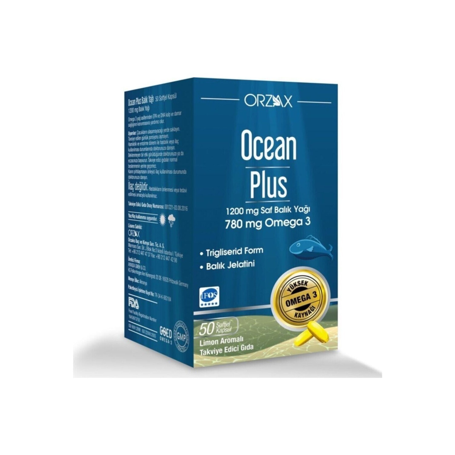 

Омега-3 Plus Orzax 1200 мг, 50 капсул