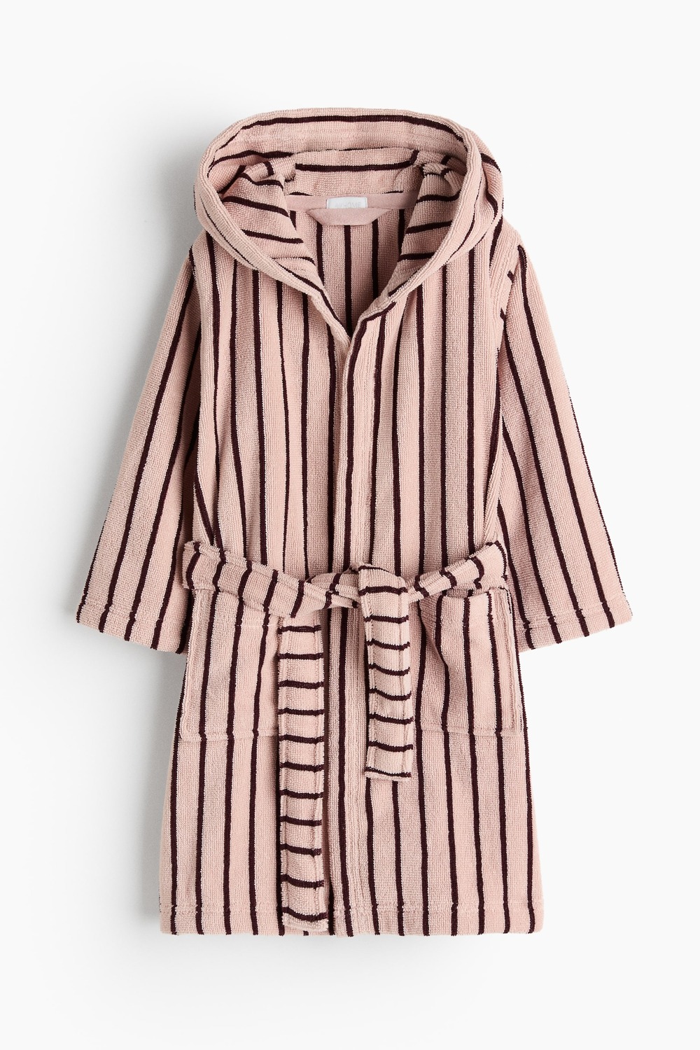Халат детский H&M Cotton Terry, светло-розовый