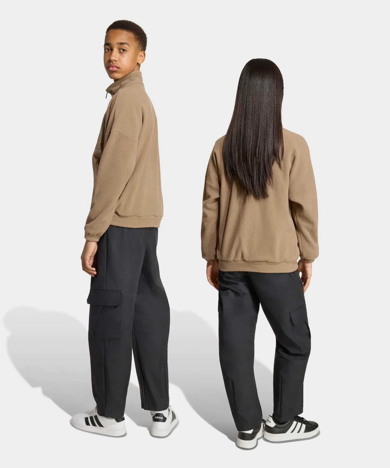 Детские брюки свободного кроя с принтом Future Icon Barrel Shape Cargo Adidas, Black — фото 2