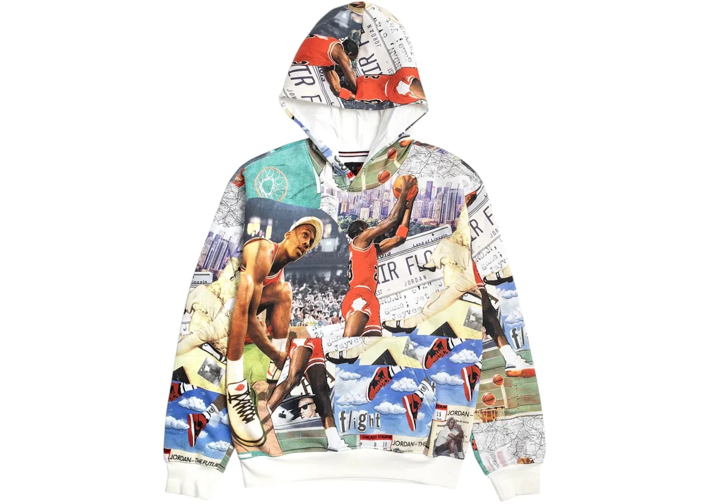 Мужской худи с принтом Jordan Brooklyn Fleece Printed Pullover Hoodie Jordan, Sail/Sail/Sail