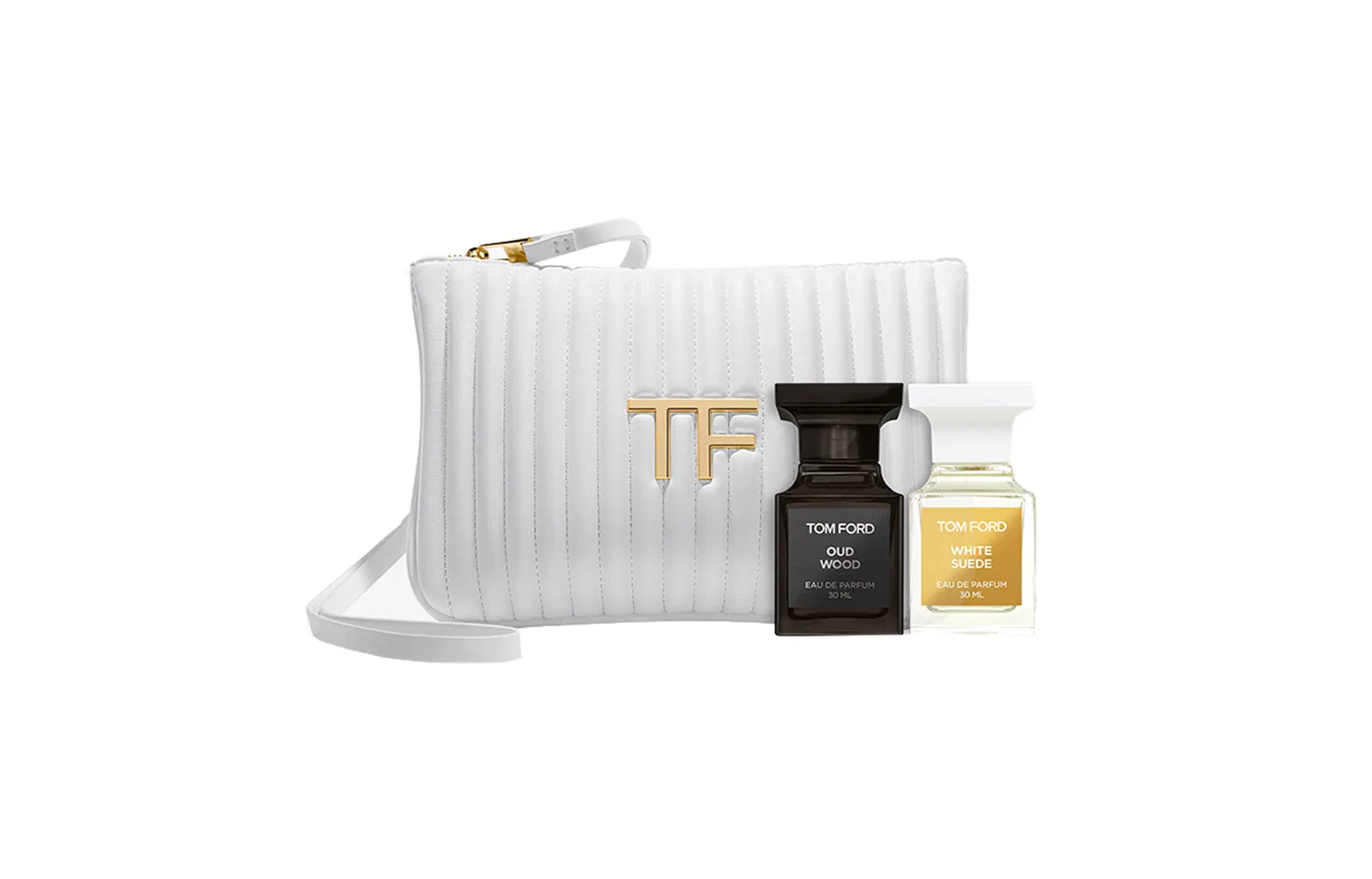 Набор парфюмерных наборов Zhenhua Ebony и White Musk, TOM FORD, 30 мл+30 мл, с сумкой, Черный/Белый — фото 2