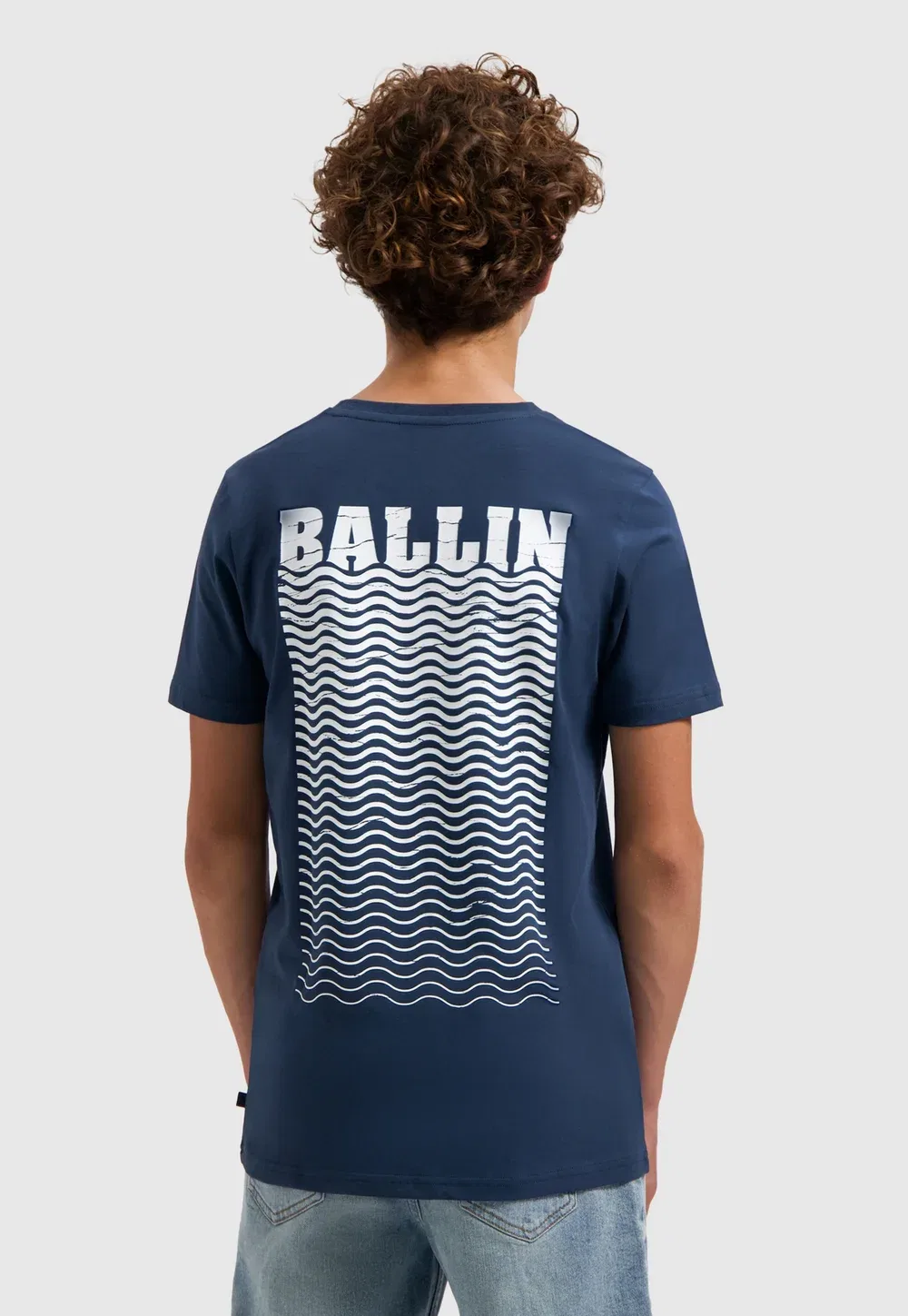Футболка с круглым вырезом и принтом, прямого кроя Ballin, Navy — фото 2