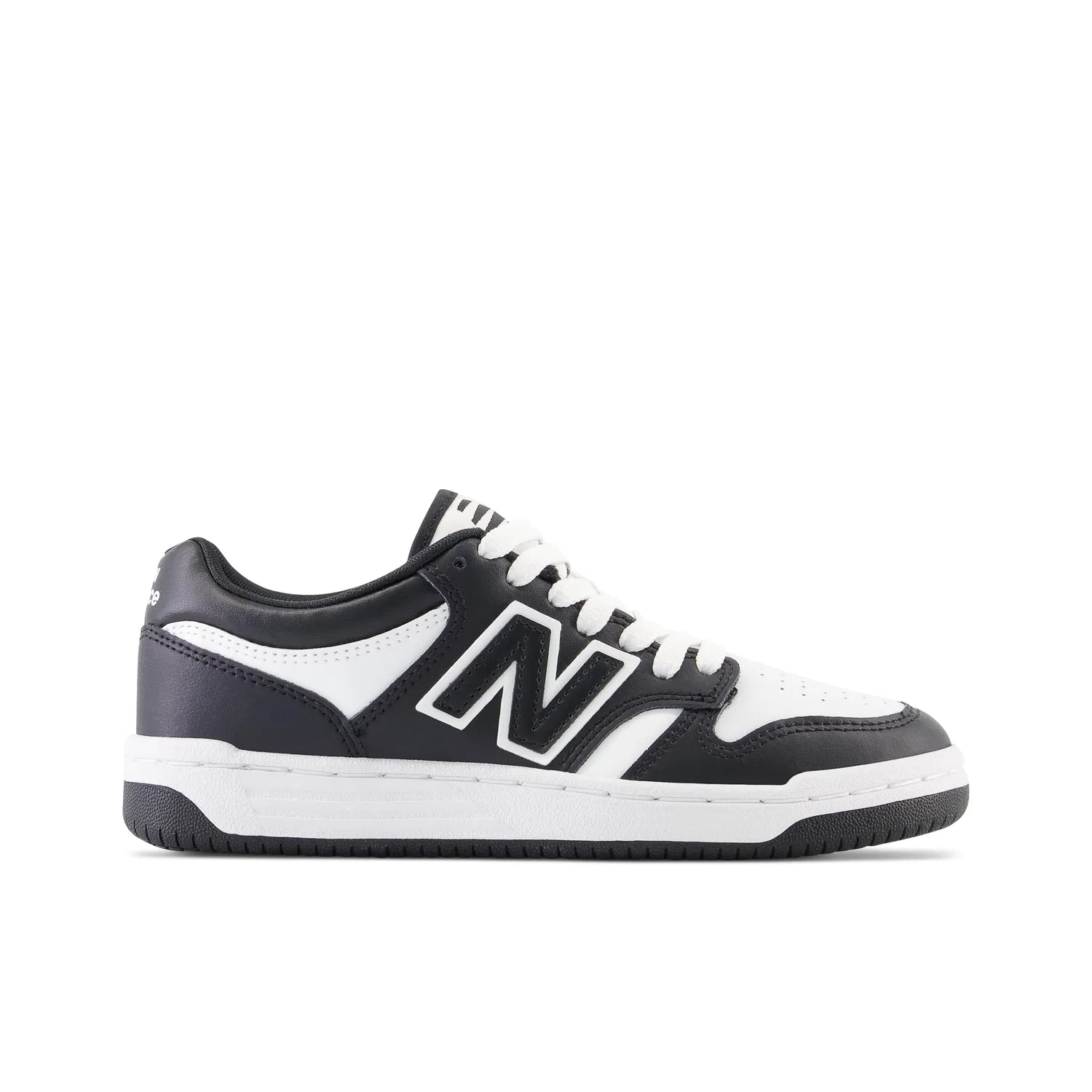Детские кроссовки для мальчиков с закрытой шнуровкой 480 Cm New Balance, Black White Bw — фото 4