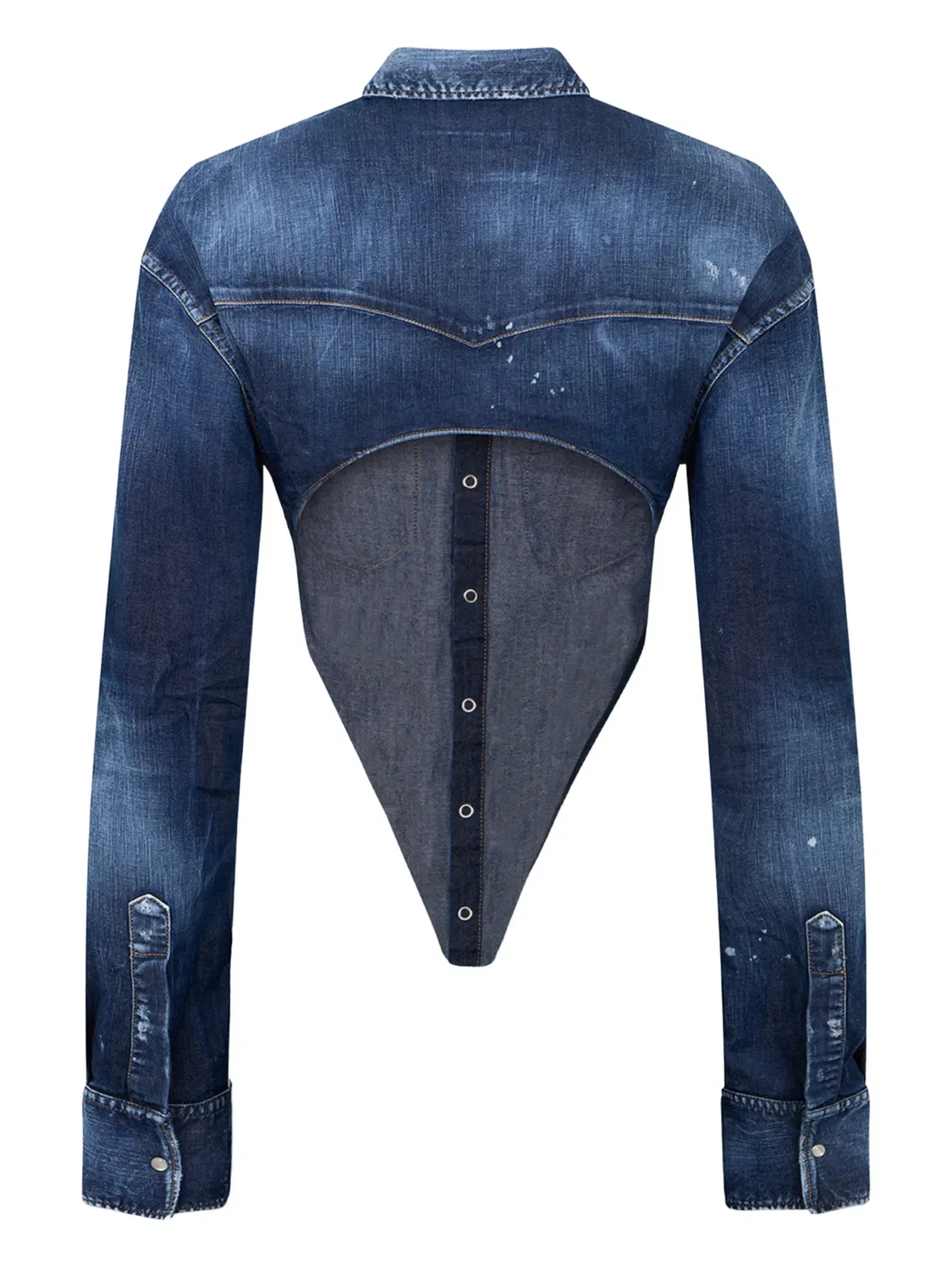 Джинсовая рубашка deep cut night whisper Dsquared2, синий — фото 2