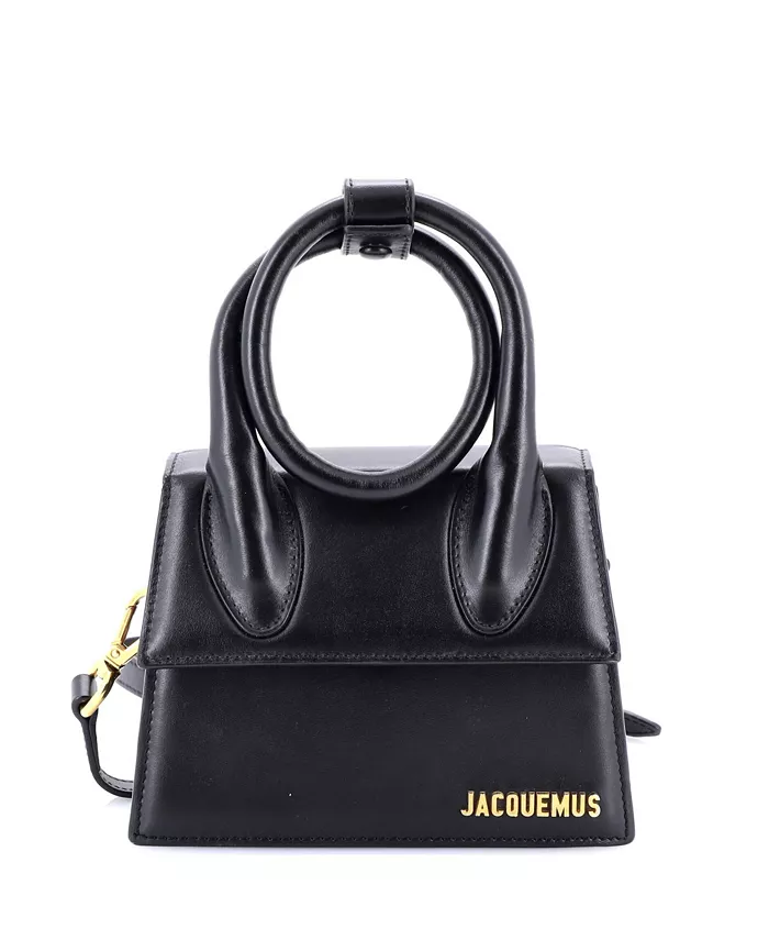 

Кожаная сумка Le Chiquito Noeud Pre-Owned Jacquemus, черный
