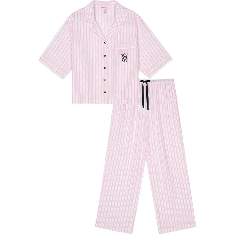 Женский пижамный комплект в полоску Victoria's Secret, Pink