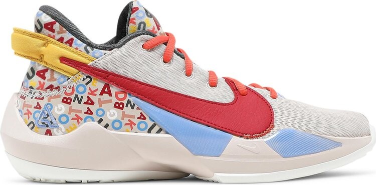Кроссовки Nike Zoom Freak 2 GS 'Letter Bro', многоцветный — фото 2