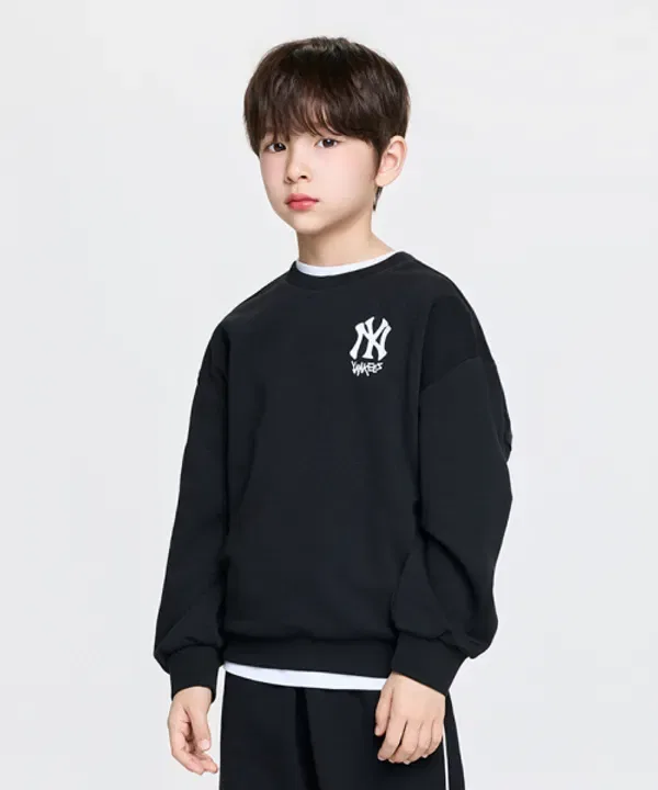 Свитшот с принтом Street Basic, Mlb Kids, черный — фото 4