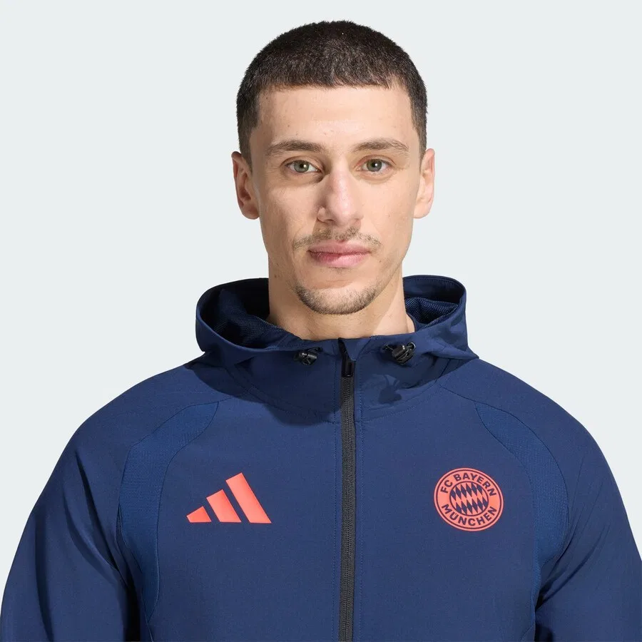 Темно-синяя спортивная куртка ADIDAS PERFORMANCE FC Bayern Munchen Tiro — фото 4