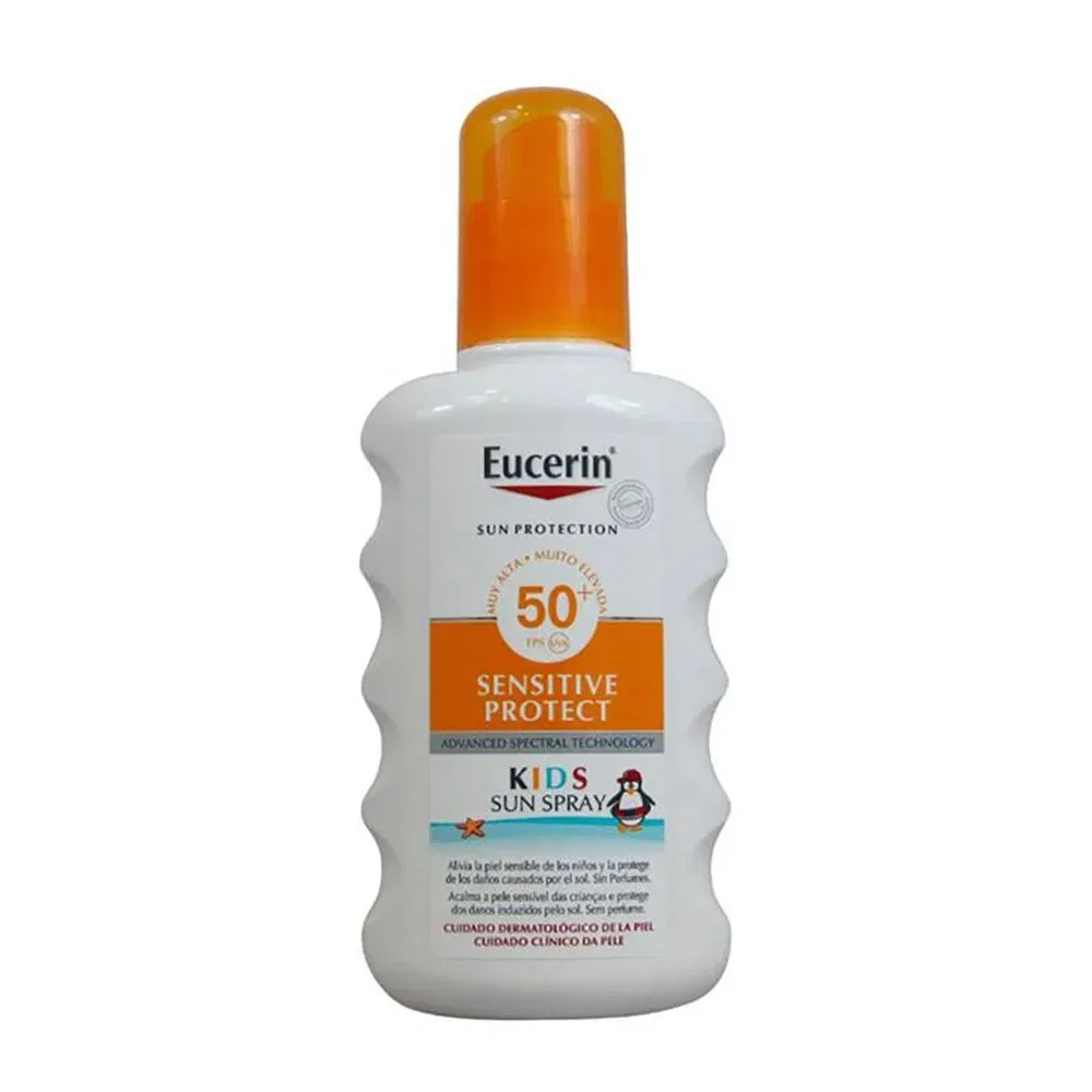 Спрей солнцезащитный Kids SPF50+ 200ml Eucerin, прозрачный